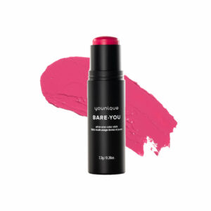 YOUNIQUE BARE·YOU all-in-one color stick – Madly Magenta – a bold, vibrant magenta with a dewy finish